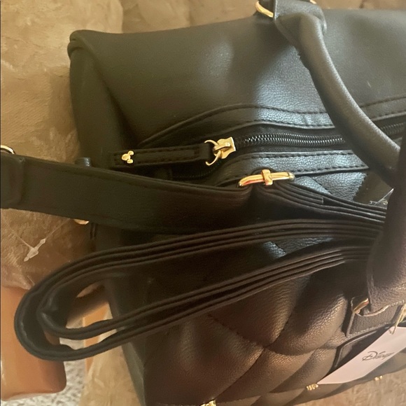 - Primark Disney Black and Gold Studded Mickey Mouse Weekender Travel Bag - Picture 3 of 7